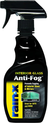 Rain-X 630046 Interior Glass Anti-Fog, 12 oz. - Prevents Fogging of Interior Glass and Mirrors, Usable on Both Automobiles and Marine Vehicles