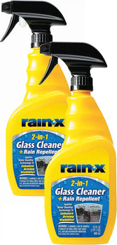 Rain-X 5071268-2 2-in-1 Glass Cleaner and Rain Repellant, 23 oz. (Pack of 2) - Provides a Streak-Free Clean for Automotive Glass While Preventing Sleet, Snow, Ice, and Road Spray Build Up