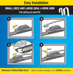 Rain-X 830119 Silicone Endura Wiper Blades, 19 Inch Windshield Wipers (Pack of 1), Automotive Replacement Windshield Wiper Blades With Two Times Longer-Lasting Resilient Silicone Rubber Squeegee