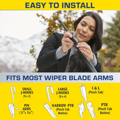 Rain-X 5079278-2 Repellency Water Repellent Wiper Blades, 21" Windshield Wiper, All Weather Streak-Free for Enhanced Visibility w/Water Repellency Formula