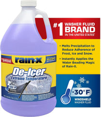 Rain-X -30°F Extreme Temperature De-Icer Windshield Washer Fluid - 1 Gallon (Pack of 6)
