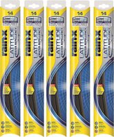 Rain-X 5079272-2-5PK Latitude 2-IN-1 Water Repellency Wiper Blade, 14" (Pack of 5)