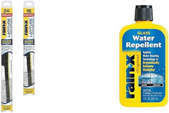 Rain-X Windshield Care Bundle: Latitude 2-in-1 Water Repellent Wiper Blades (24" & 18") and 7 oz. Glass Treatment