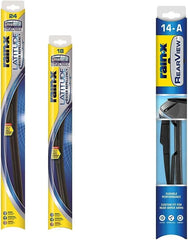 Rain-X 810164 Latitude 2-in-1 Water Repellent Wiper Blades, 24" and 18" Windshield Wipers and Rain-X 850026 Rearview 14-A Rear Wiper Blade, 14" (Pack of 3) - Replacement Windshield Wiper Blades