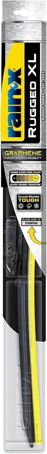 Rain-X 870420 Rugged XL Wiper Blade 20", Windshield Wipers Replacement, Quiet & Durable Beam Design, All Weather Performance & Easy Universal Install, Blade Wear Indicator (Pack of 1)