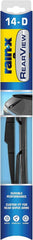 Rain-X 850024 RearView 14-D Rear Wiper Blade, 14 Inch Composite Rear Wiper Blade, Fits Snap Claw (Pack Of 1), Automotive Replacement Wiper Blades That Meet Or Exceed OEM Quality And Design Standards