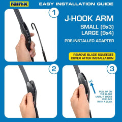 Rain-X 810336 Total Clear Beam Wiper Blades 26" & 17" Windshield Wipers for All-Weather Performance, Rubber Squeegee for Smooth Clean Wipe & Quiet Operation - 2 Pack Value
