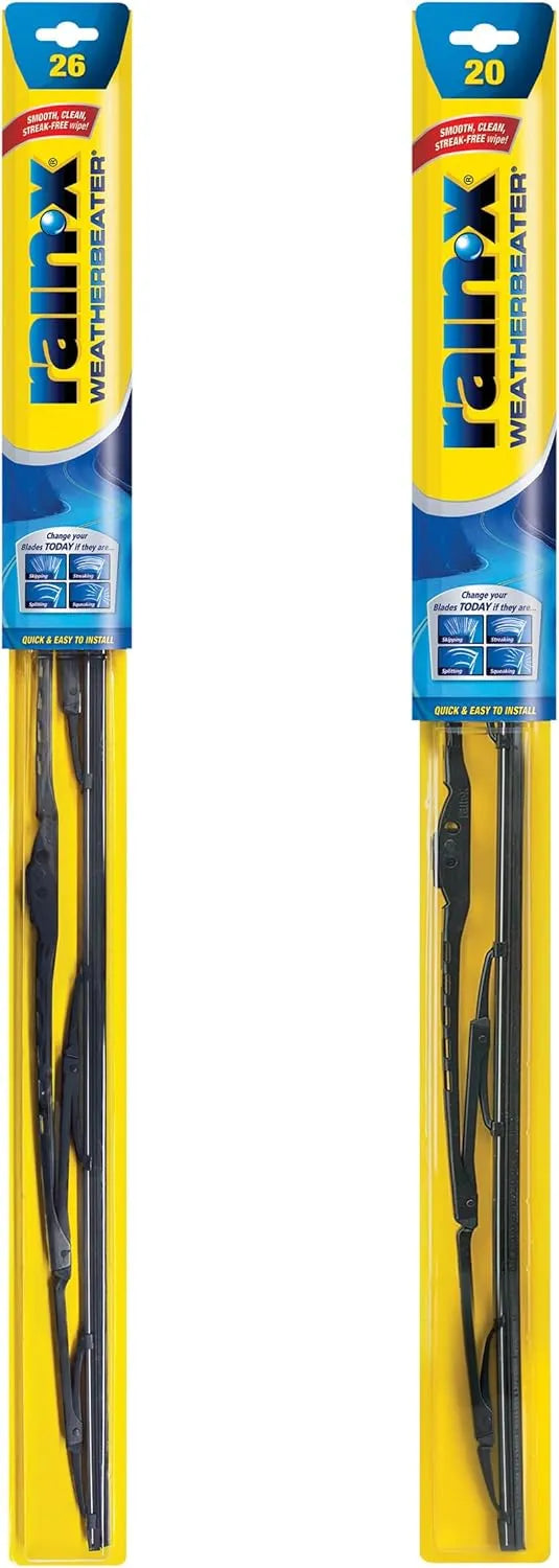 Rain-X 820249 WeatherBeater Wiper Blades, 26" and 20" Windshield Wipers (Pack of 2), Automotive Replacement Windshield Wiper Blades That Meet Or Exceed OEM Quality And Durability Standards