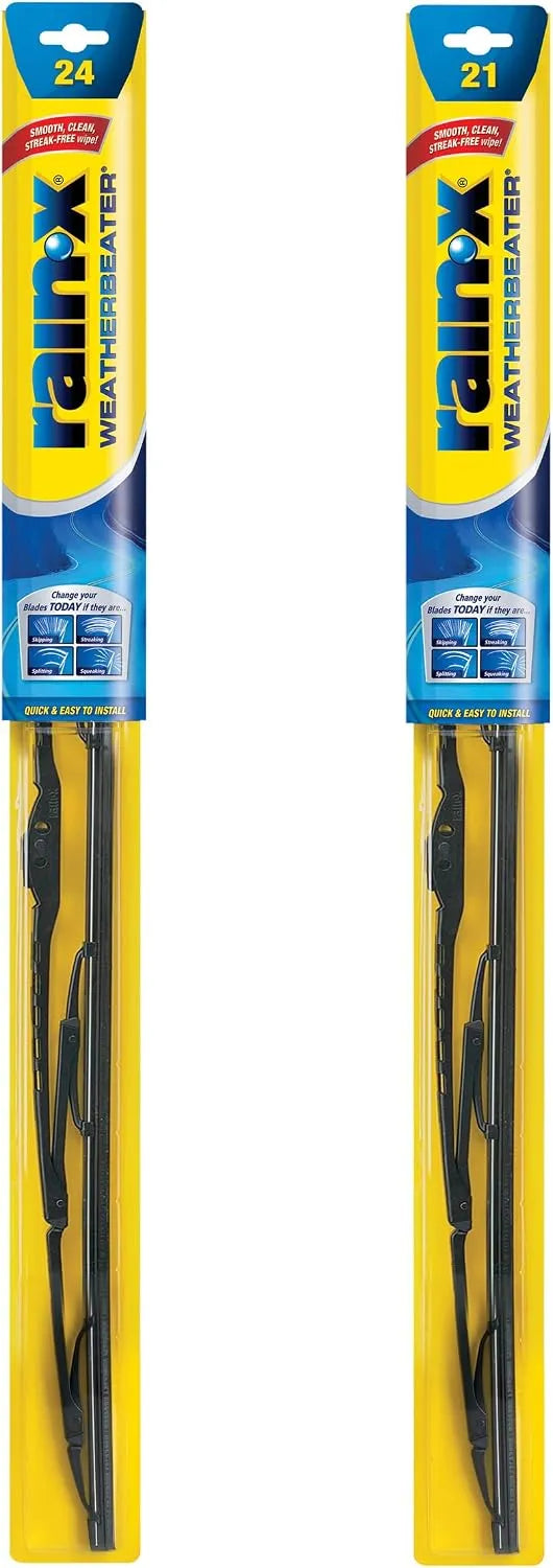 Rain-X 820247 WeatherBeater Wiper Blades, 24" and 21" Windshield Wipers (Pack of 2), Automotive Replacement Windshield Wiper Blades That Meet Or Exceed OEM Quality And Durability Standards