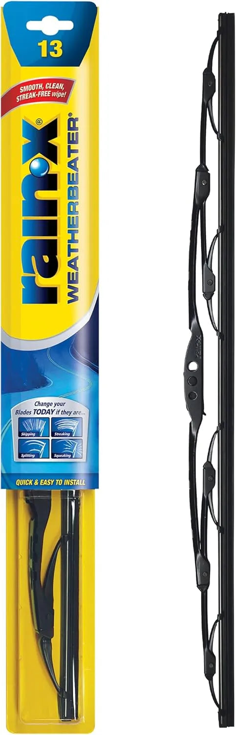 Rain-X RX30213 WeatherBeater Wiper Blades, 13" Windshield Wipers (Pack Of 1), Automotive Replacement Windshield Wiper Blades That Meet Or Exceed OEM Quality And Durability Standards