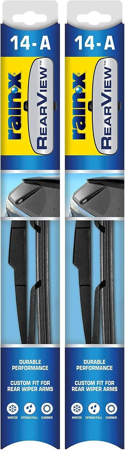 Rain-X 850026 RearView 14-A Rear Wiper Blade, 14 Inch Composite Rear Wiper Blade, Fits Rock Lock 2 (Pack Of 2), Automotive Replacement Wiper Blades That Meet Or Exceed OEM Quality And Design Standards