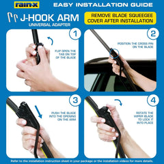 Rain-X Silicone AdvantEdge Wiper Blade 19" Windshield Wiper Blades Replacement, All-Weather Performance Lasts 2X Longer, Premium Beam, Installock Adapter for Easy Fit (Pack of 1)