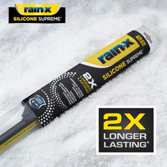 RainX Silicone Supreme Windshield Wiper Blade 21" - Heavy Duty Silicone Squeegee, Extreme Weather Resistance & All-Season Performance, Streak-Free Beam Technology, Quick Install (Pack of 1)