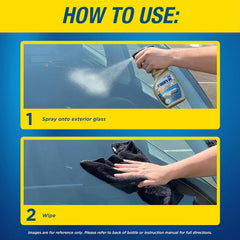 Rain-X 630177SRP Cerami-X Glass Cleaner + Water Repellent, 23oz - Cleaning Effectively While Remaining Streak Free, Protecting Against Contaminants and Stains