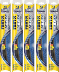 Rain-X 5079272-2-5PK Latitude 2-IN-1 Water Repellency Wiper Blade, 14" (Pack of 5)